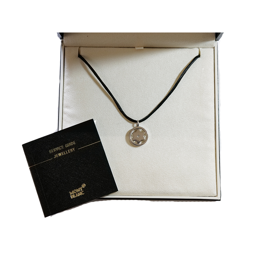 Montblanc Star Diamond Sterling Silver Cord Necklace