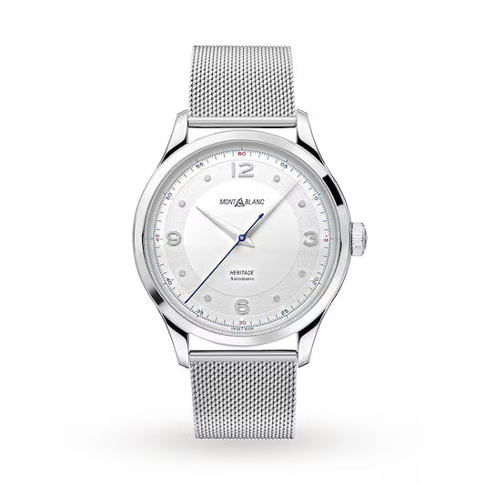 Montblanc Heritage Stainless Steel Case Stainless Steel Mesh Automatic Watch