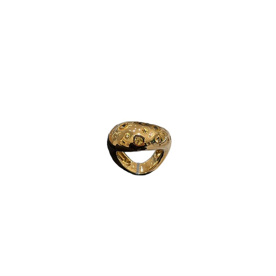 FRED Mouvemente Ring in 18K Yellow Gold with Yellow Sapphires