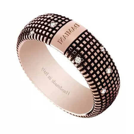 Damiani Metropolitan Ring in 18K Rose Gold with Diamonds