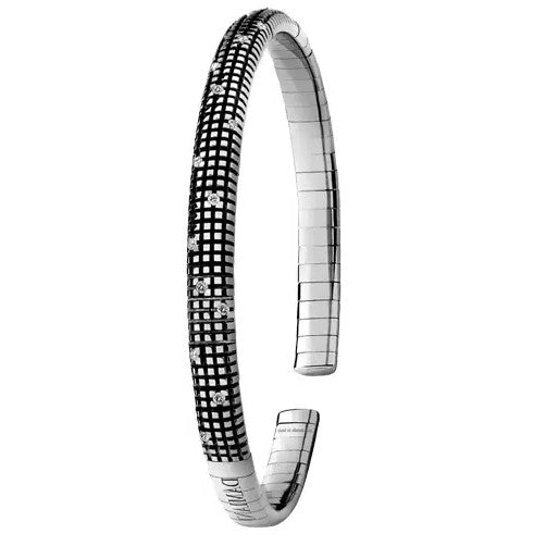 Damiani Metropolitan Bangle in 18K White Gold with Diamonds