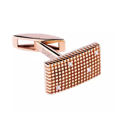 Damiani Metropolitan Cufflinks in 18K Rose Gold with Diamonds