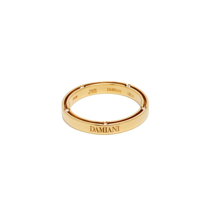 Damiani D-Side Ring in 18K Yellow Gold with Diamonds