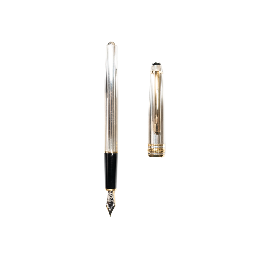 Montblanc Meisterstuck LeGrand Solitaire 925 Sterling Silver Fountain Pen