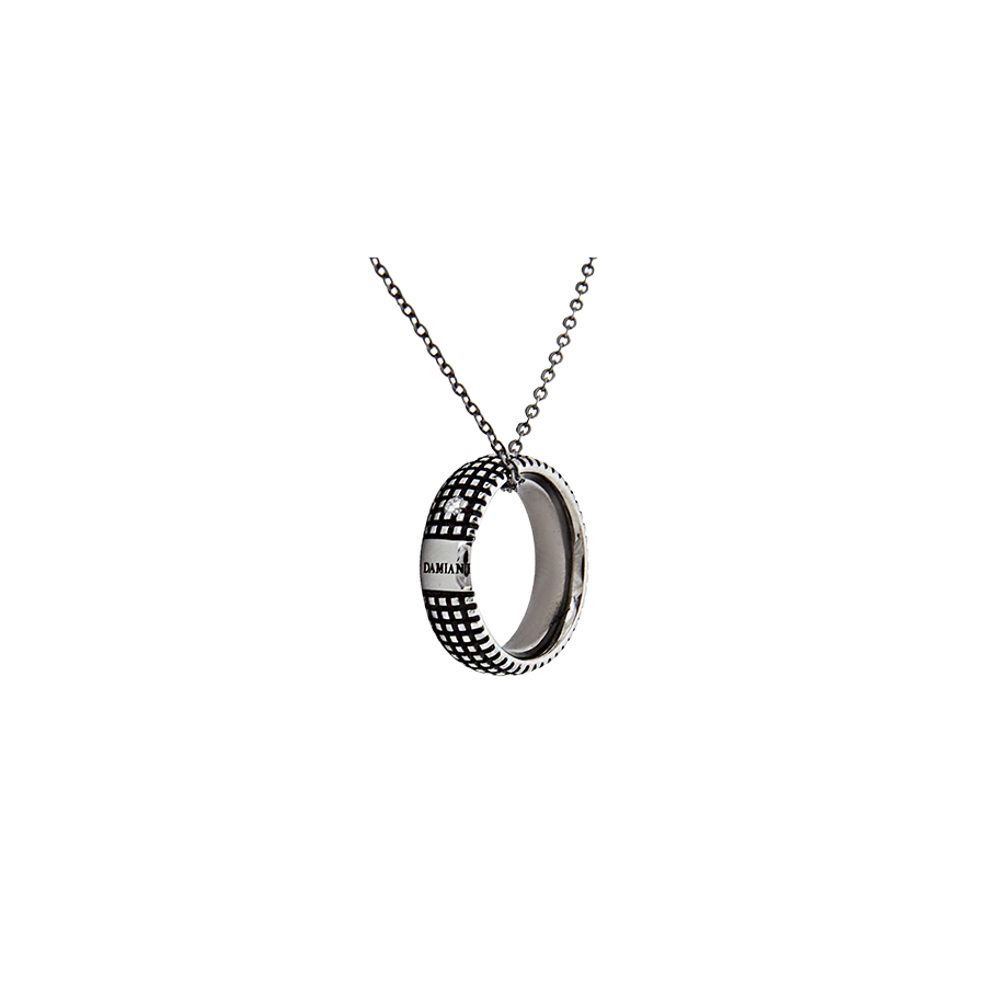 Damiani Metropolitan Pendant in 18K White Gold with Diamonds