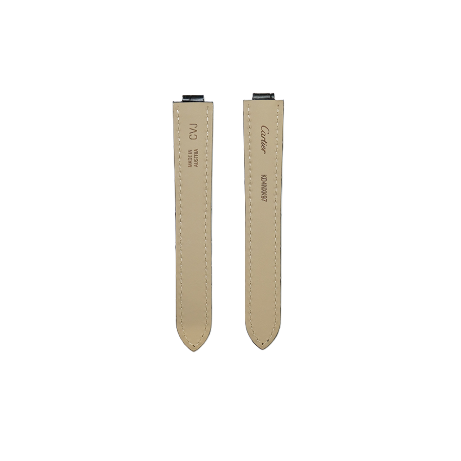 Cartier KD4N Alligator Strap - Mat Black