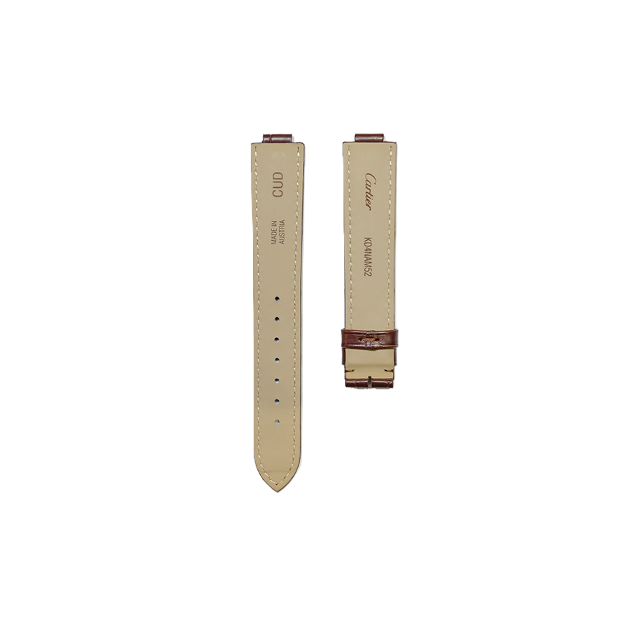 Cartier KD4N Alligator Strap - Mat Brown
