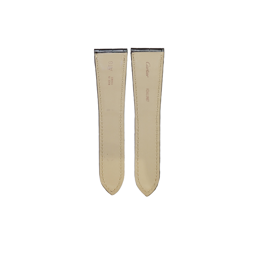 Cartier KD4U Alligator Strap - Mat Brown