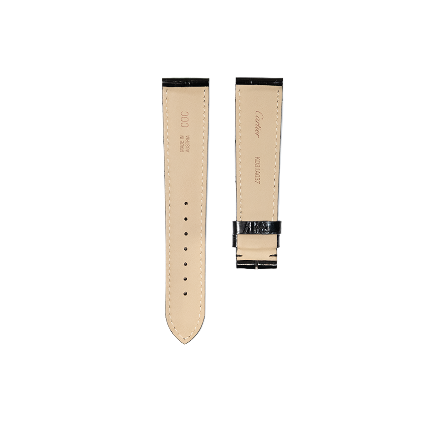 Cartier KD31 Alligator Strap - Shiny Black