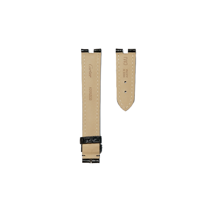 Cartier KD05 Caiman Strap - Shiny Black