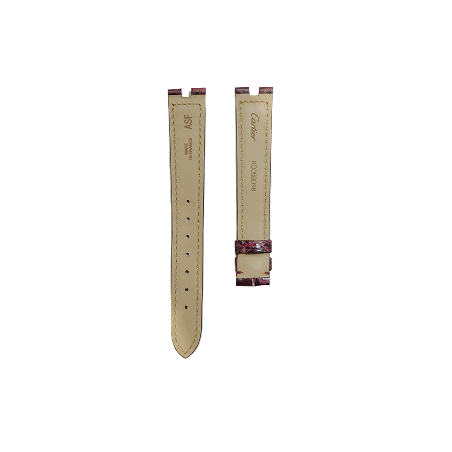 Cartier KD05 Caiman Strap - Shiny Dark Burgundy