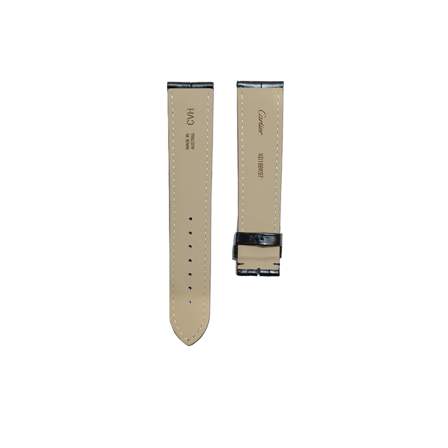 Cartier KD18 Alligator Strap - Mat Black