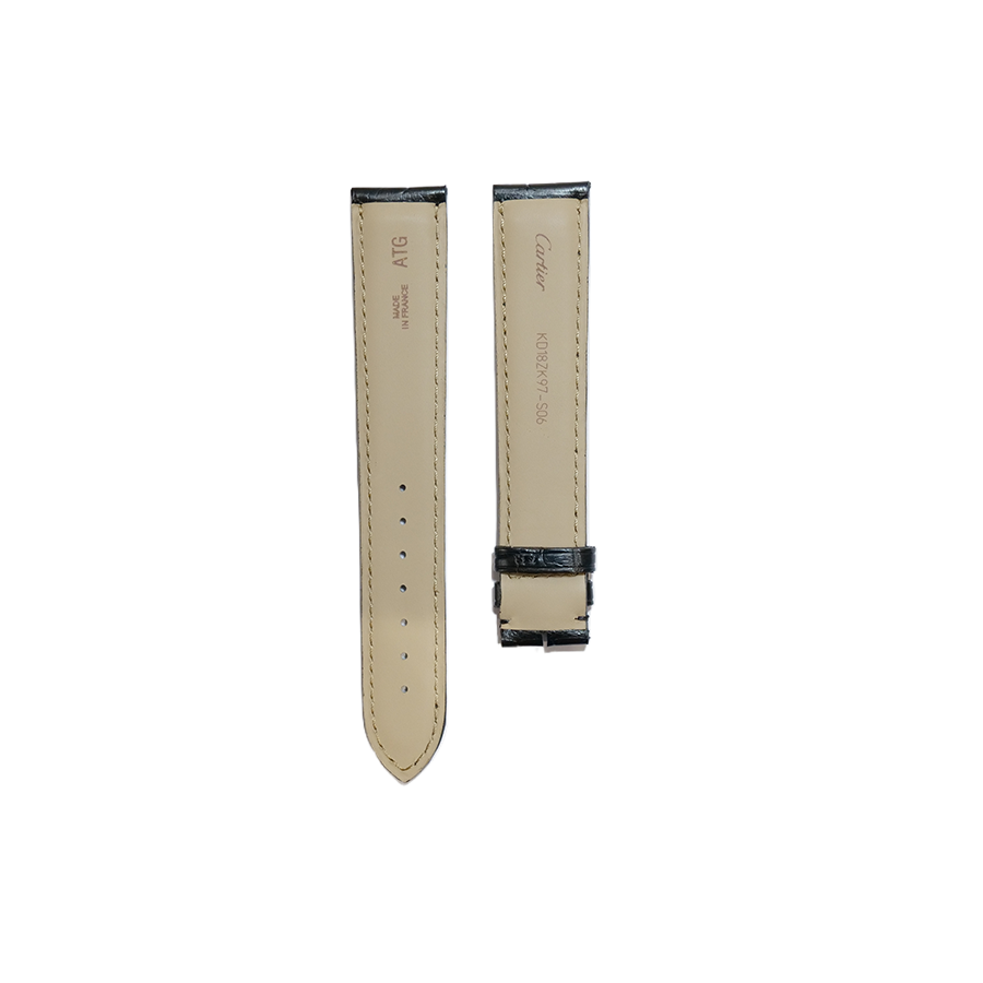 Cartier KD18 Alligator Strap - Mat Black