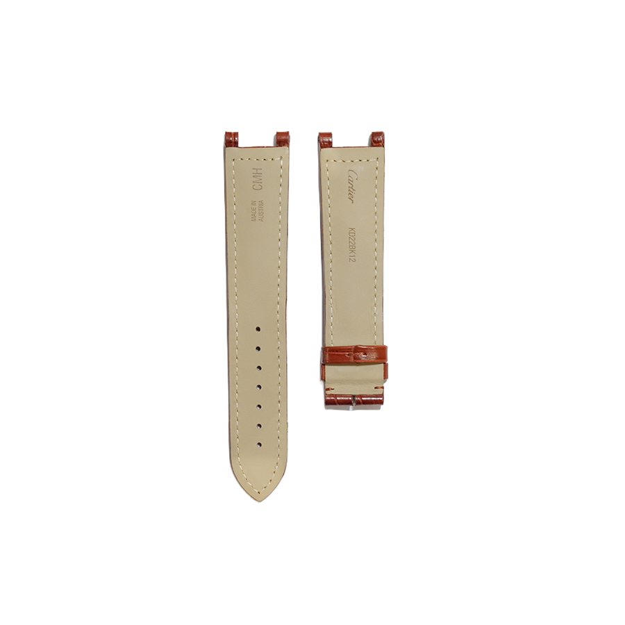 Cartier KD22 Alligator Strap - Mat Brown