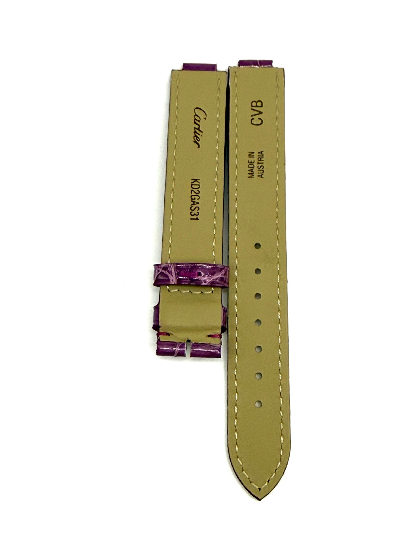 Cartier Violet Alligator 14mm Watch Strap