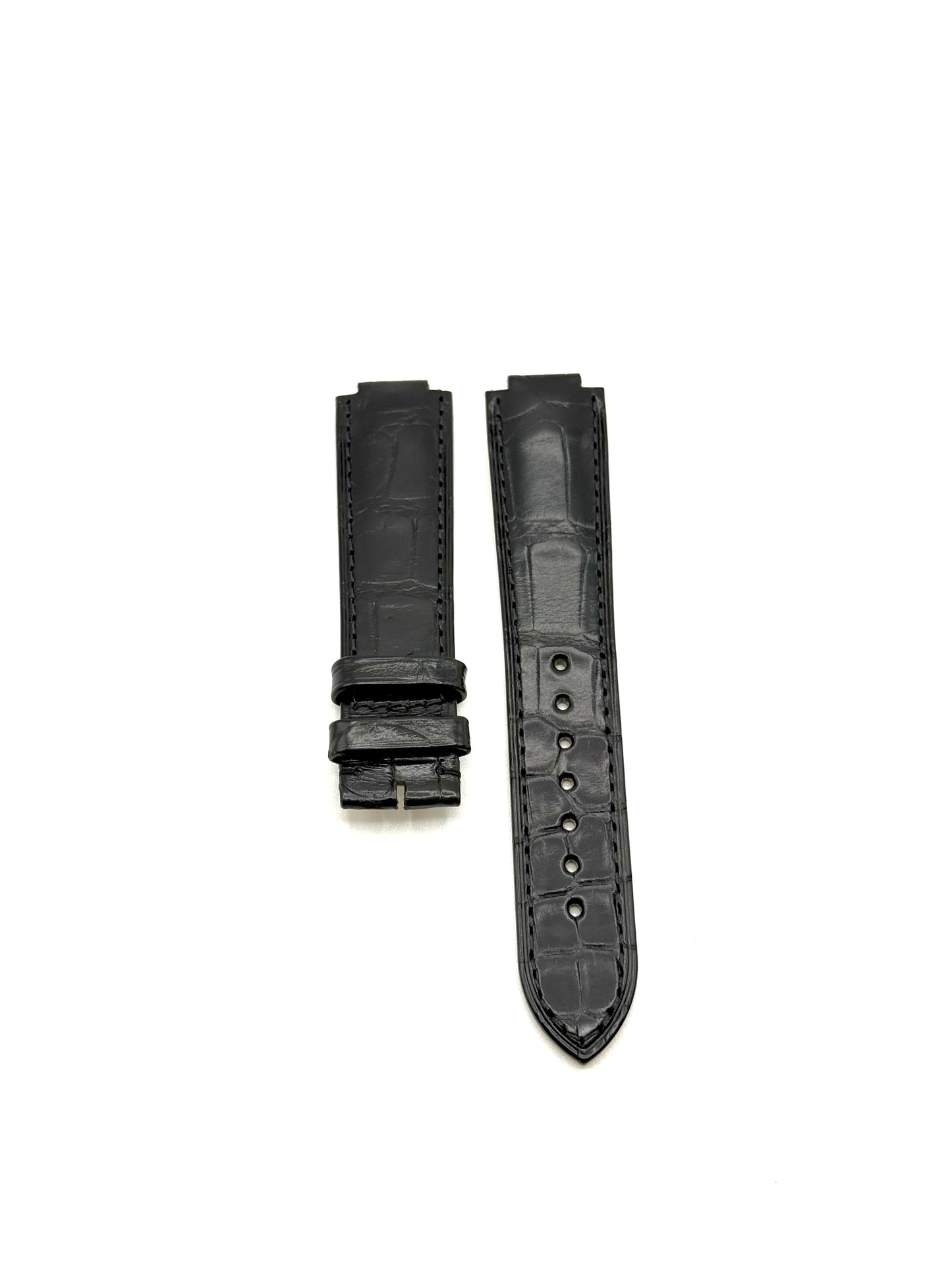 Cartier Black Alligator Watch 18/16mm Strap