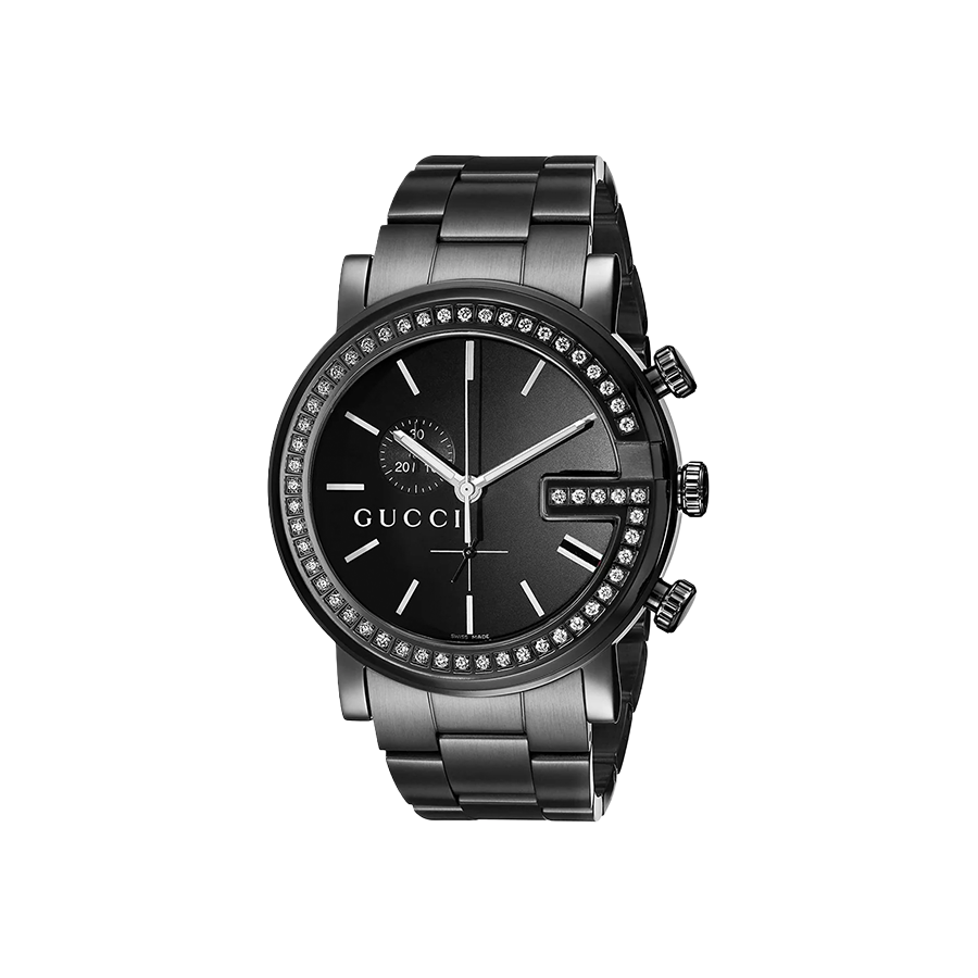 Gucci G-Chrono Black Stainless Steel Quartz Watch