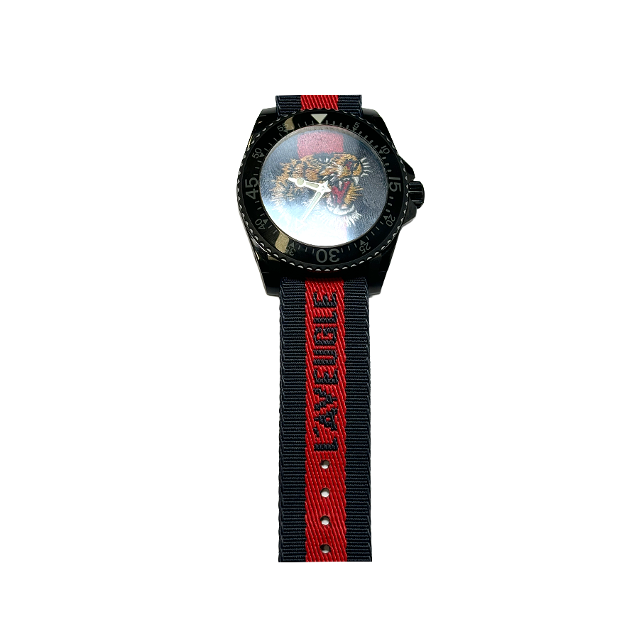 Gucci Dive Tiger Quartz Watch in Black PVD Case