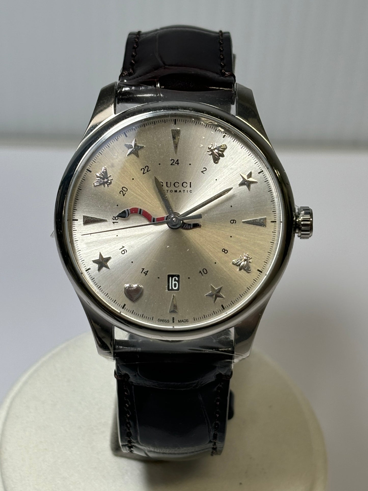 Gucci G-Timeless GMT Automatic Large Slim Stainless Steel Watch