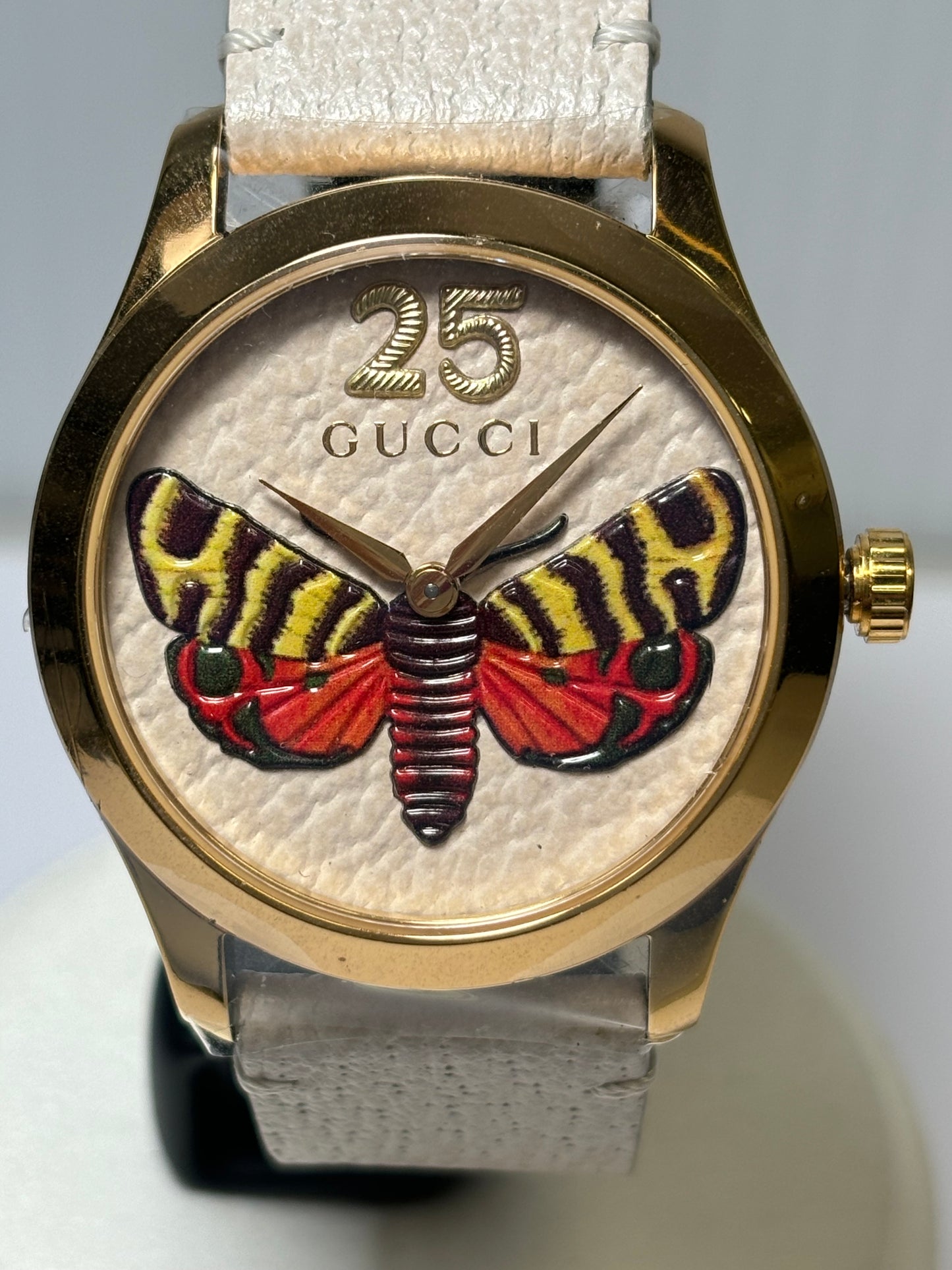 Gucci G-Timeless Contemporary Quartz Watch in Yellow Gold PVD Case