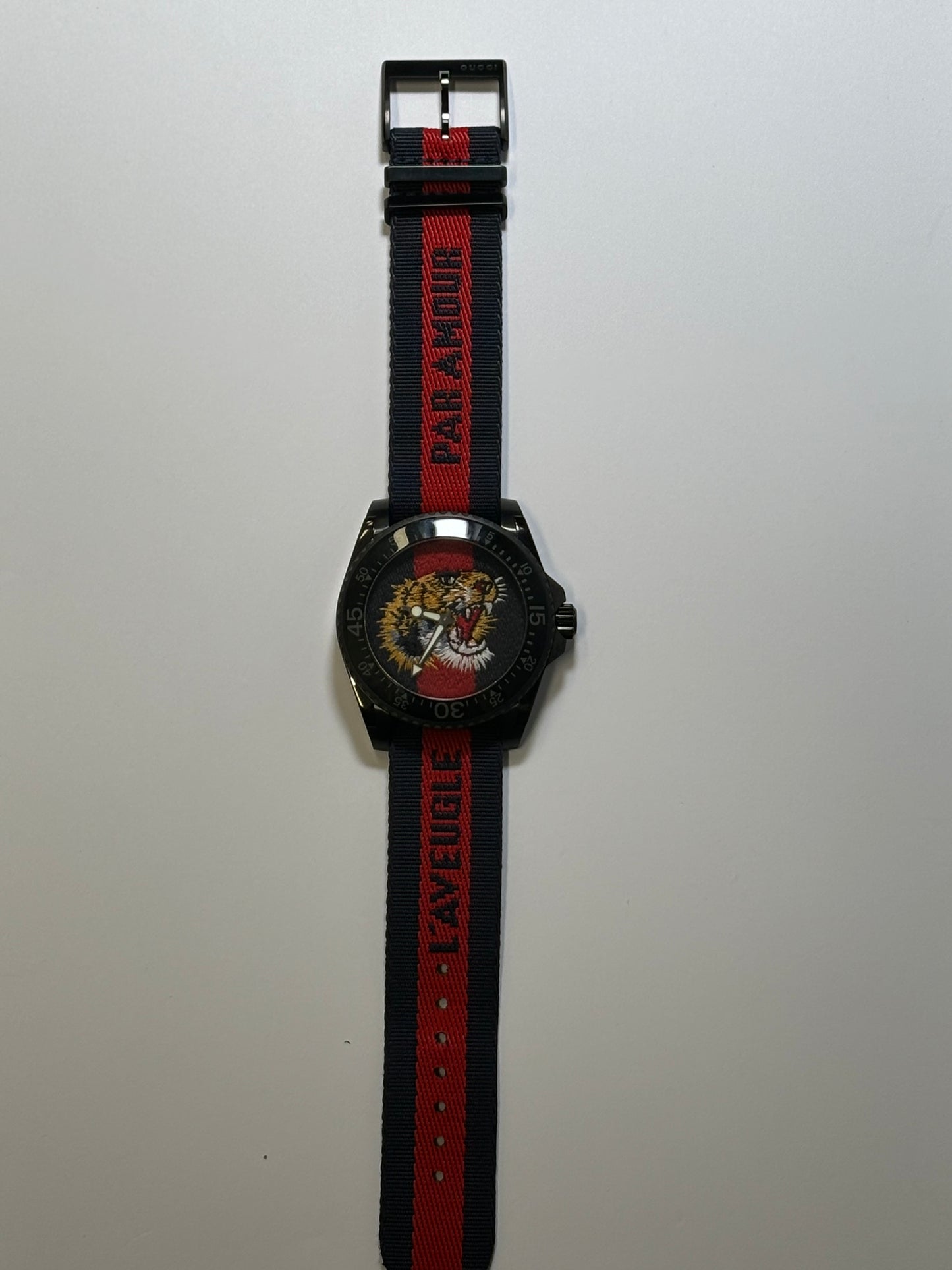 Gucci Dive Quartz  Watch in Black PVD Case