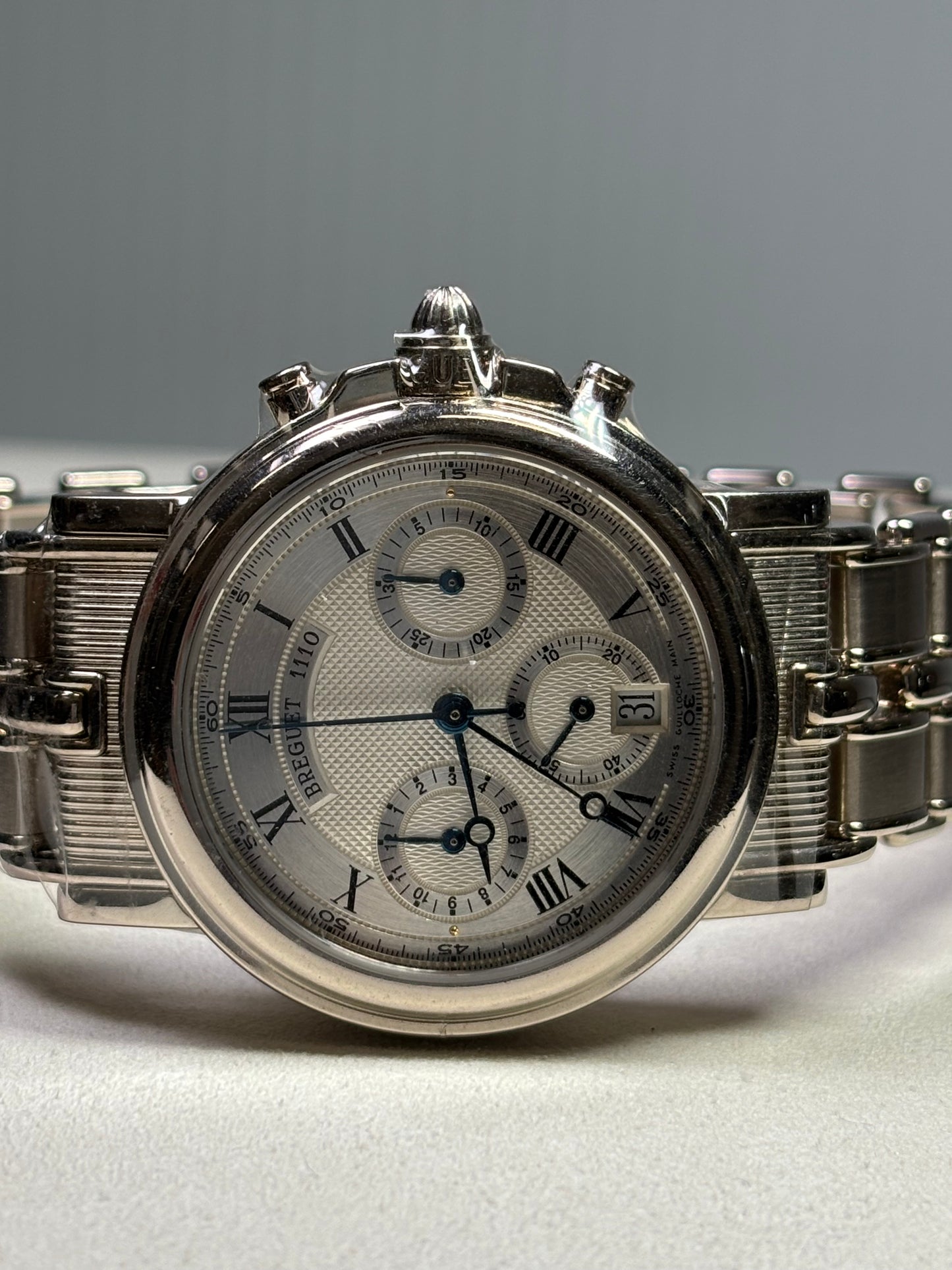 Breguet Marine Chronograph Watch 18K White Gold