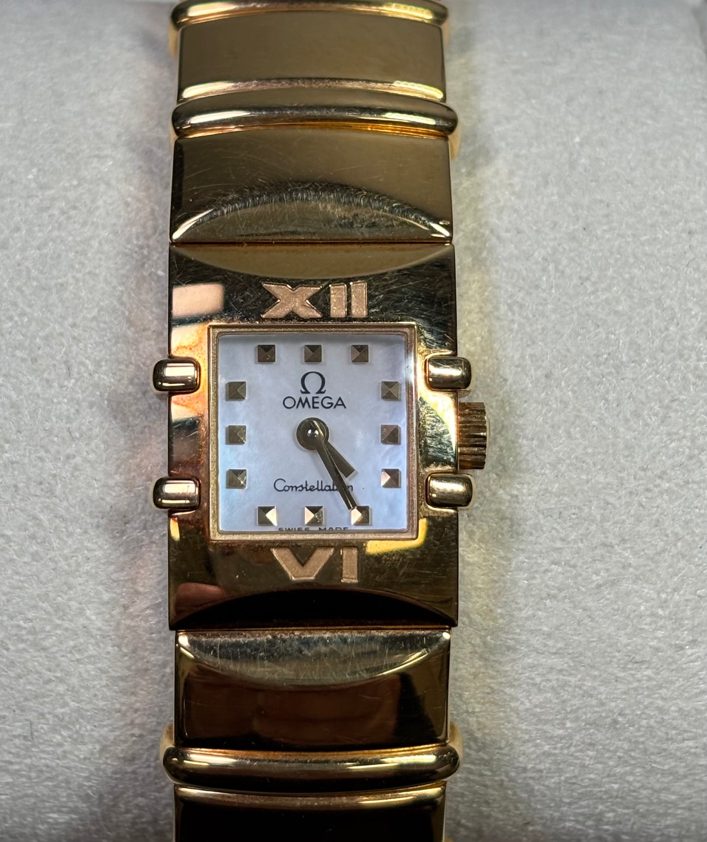 Omega Constellation Quadra Ladies Watch in 18K Yellow Gold