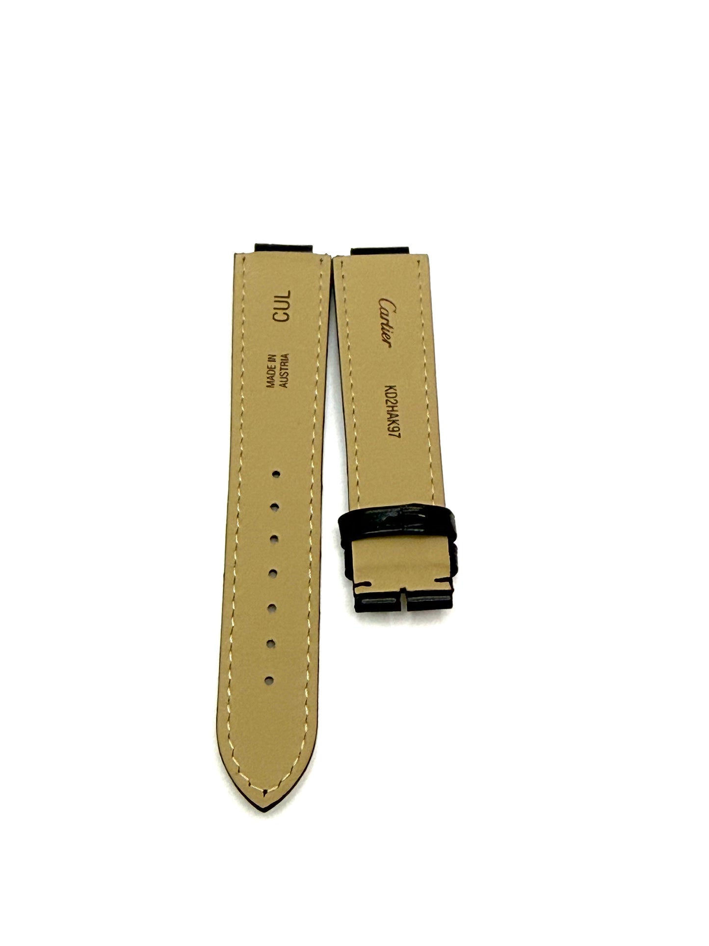 Cartier Black Alligator 18/16mm Watch Strap