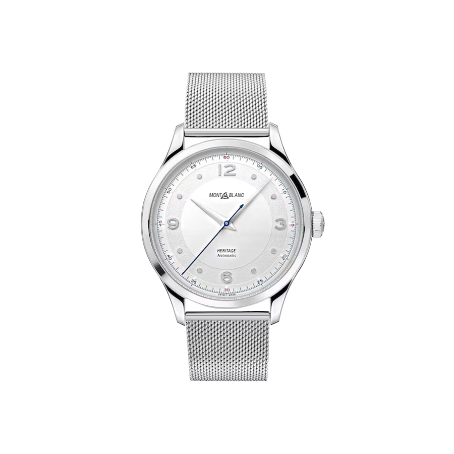Montblanc Heritage Stainless Steel Case Stainless Steel Mesh Automatic Watch