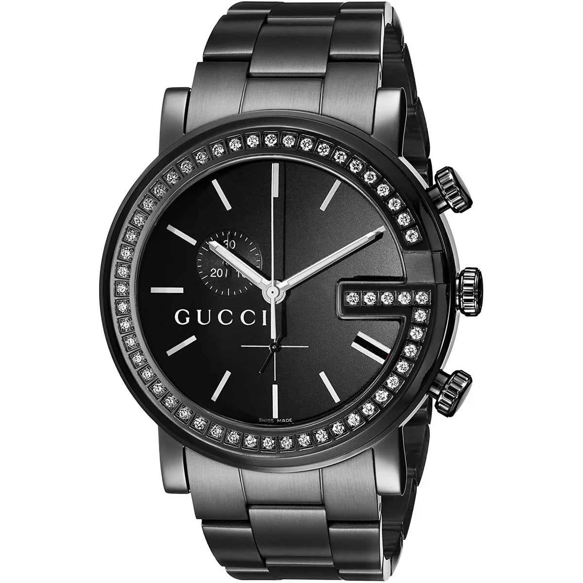 Gucci G-Chrono Black Stainless Steel Quartz Watch