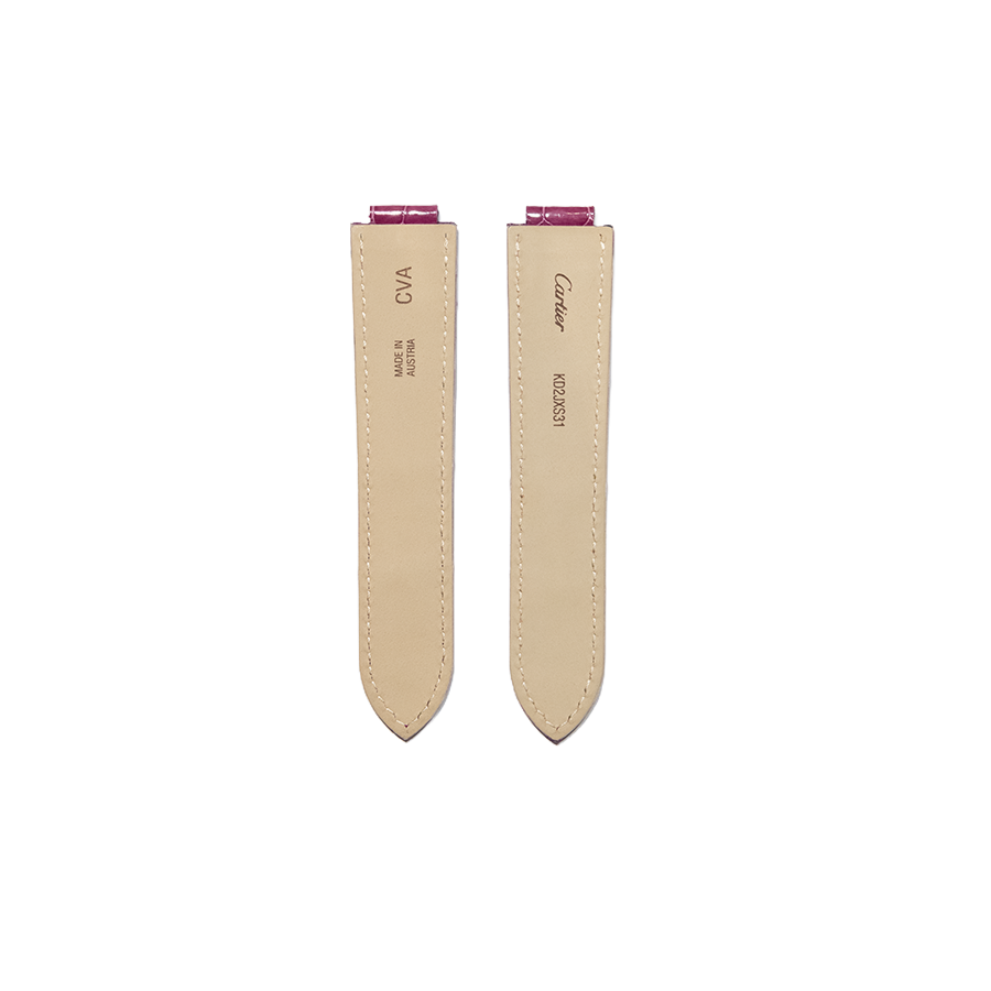 Cartier KD2J Ballon Bleu Alligator Strap - Dark Pink
