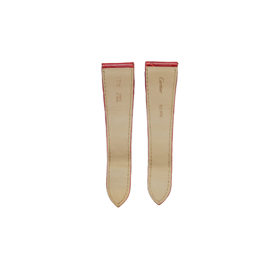 Cartier KD3J Alligator Strap - Mat Red