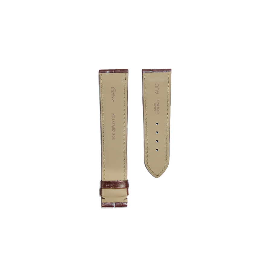 Cartier KD18 Alligator Strap - Mat Dark Brown