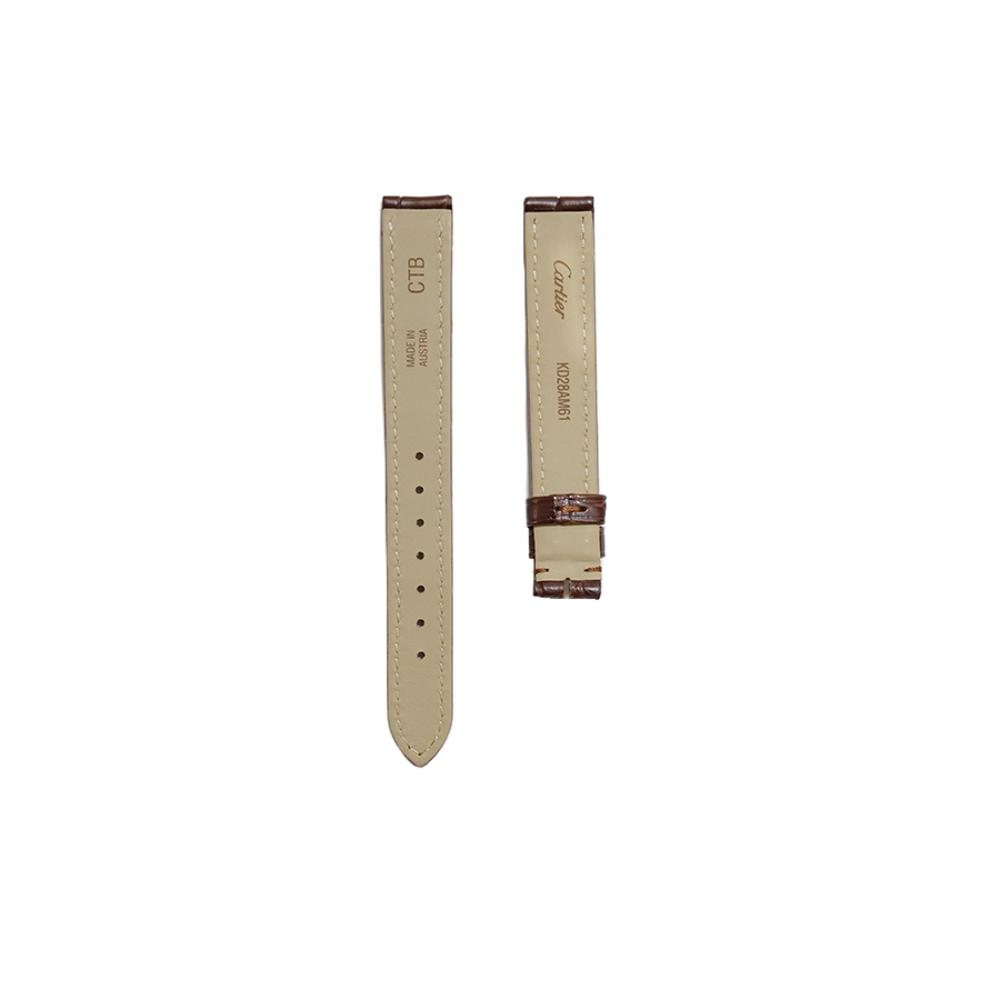Cartier KD28 Alligator Strap - Mat Brown