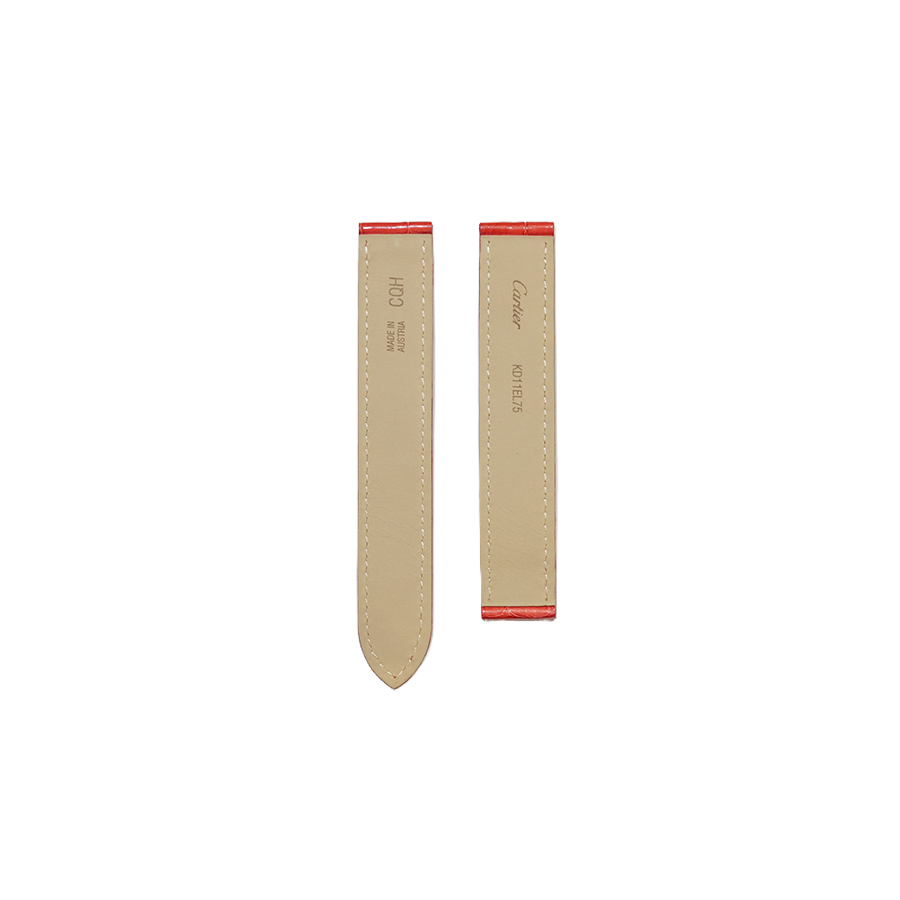 Cartier KD11 Alligator Strap - Rouge Mat