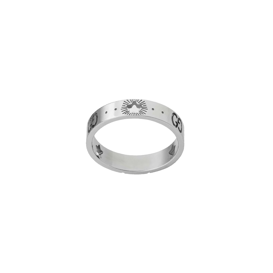 Gucci Icon Ring in 18K White Gold