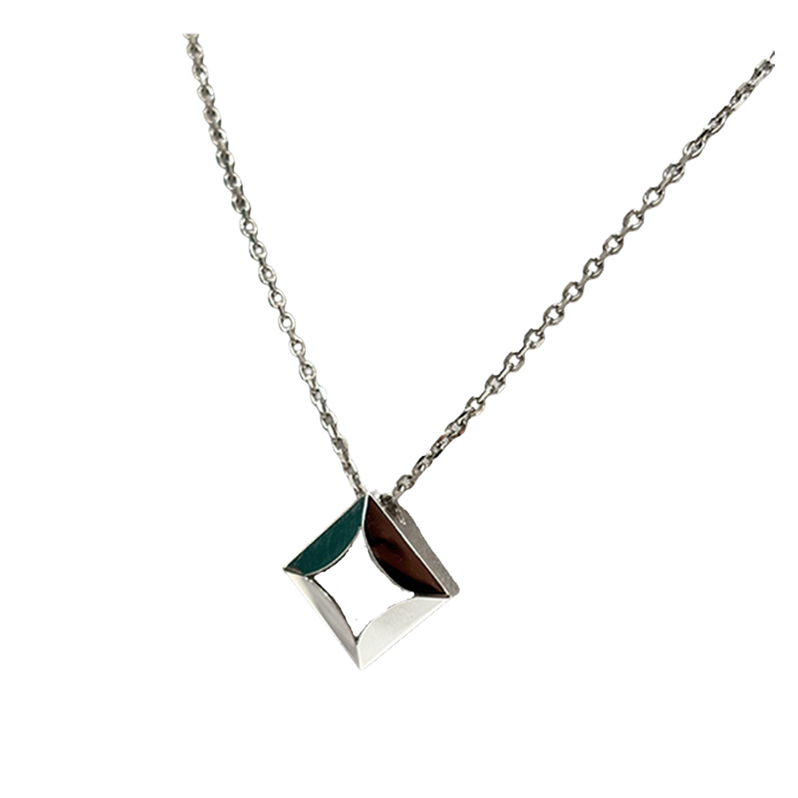 FRED 'Cut' Pendant in 18K White Gold