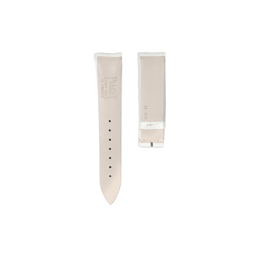 Piaget Alligator Leather Strap - White