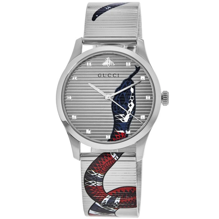 Gucci  G-Timeless King Snake Stainless Steel Quartz Watch