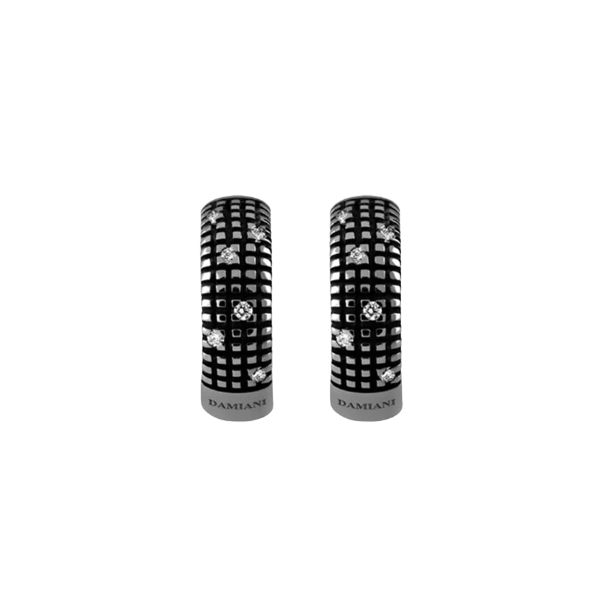 Damiani Metropolitan Earrings in 18K White Gold with Diamonds