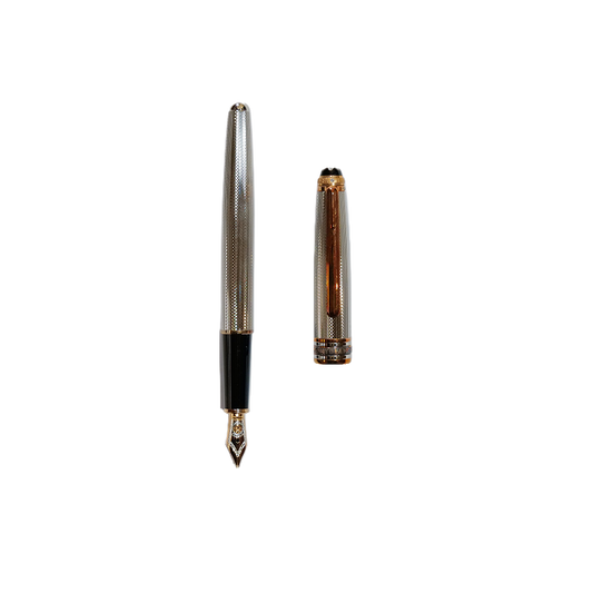 Montblanc Meisterstuck 144 GP Classique Solitaire 925 Sterling Silver Fountain Pen Limited Edition
