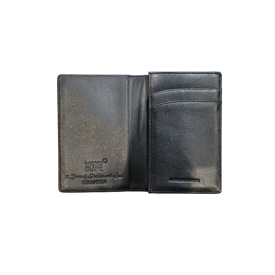 Meisterstück Business Card Holder Black with Gusset 75th Anniversary Edition