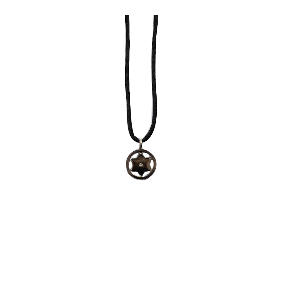 Montblanc Star Diamond Sterling Silver Cord Necklace