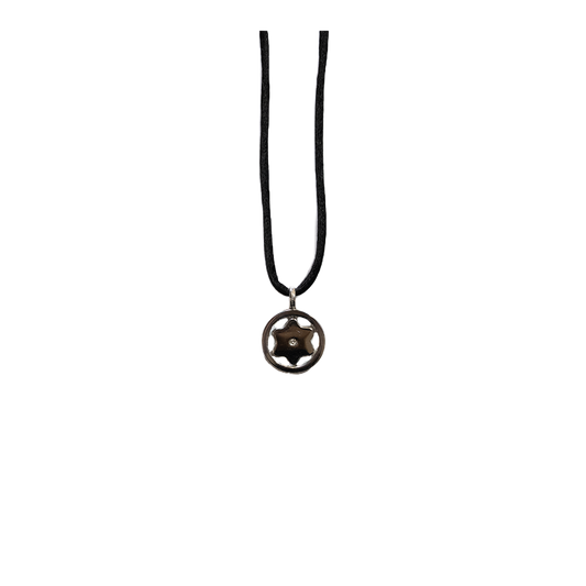 Montblanc Star Diamond Sterling Silver Cord Necklace