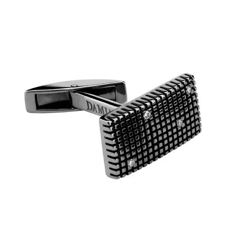Damiani Metropolitan Cufflinks in 18K White Gold with Diamonds