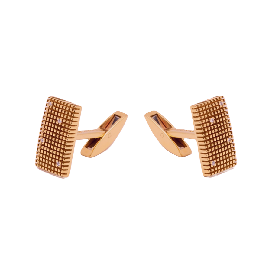 Damiani Metropolitan Cufflinks in 18K Rose Gold with Diamonds