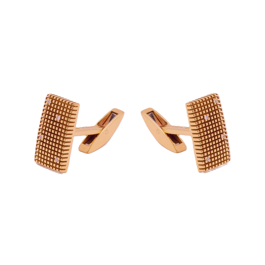 Damiani Metropolitan Cufflinks in 18K Rose Gold with Diamonds