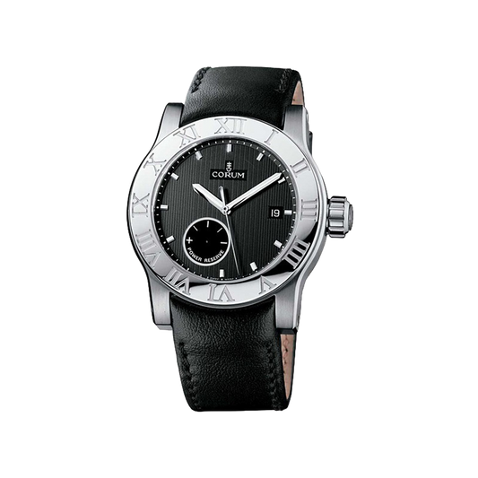 CORUM Romulus Gsngreserve Power Reserve Black Dial Automatic Watch