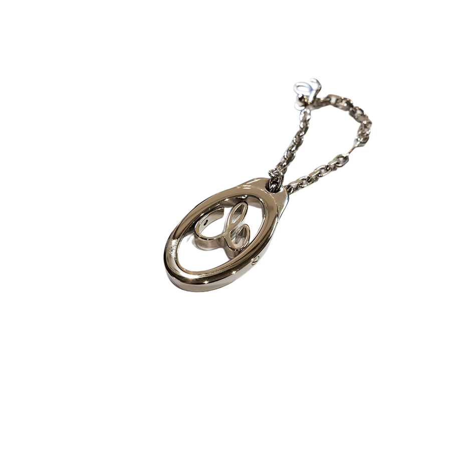 Chopard "C" Revolving Silver Keychain