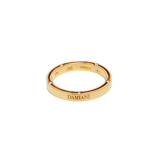 Damiani D-Side Ring in 18K Yellow Gold with Diamonds